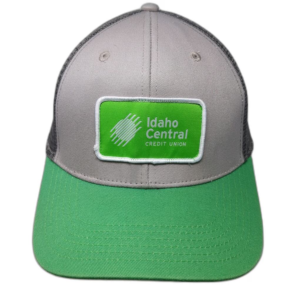Namebrand Gray Green Trucker Hat One Size Idaho Central Credit Union Mesh Patch
